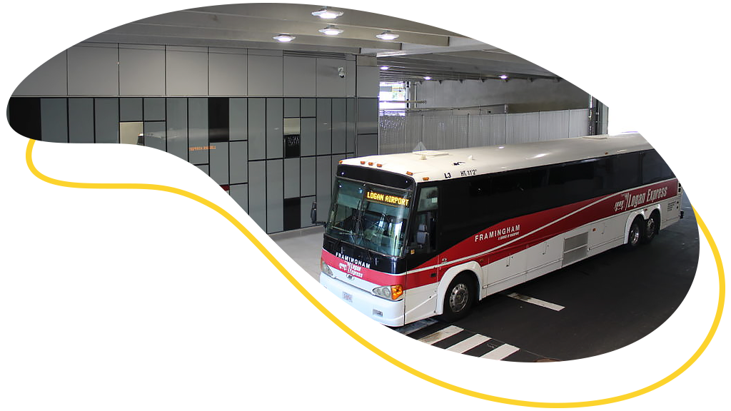>Logan Express: ônibus direto de Framingham para o aeroporto de Boston, sem paradas!